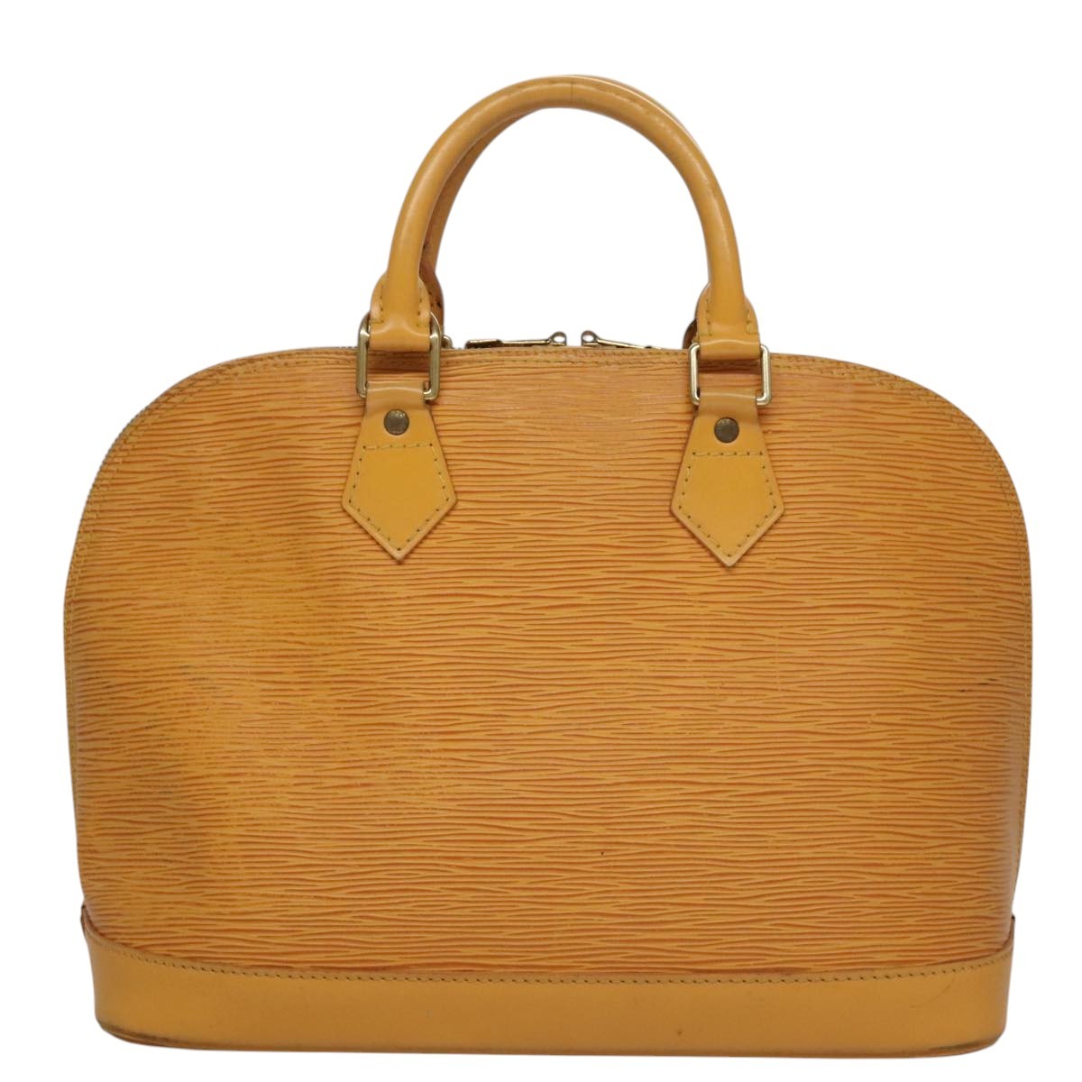 Louis Vuitton Alma Handbag Epi Leather Yellow Leather Handbag (Authentic  )