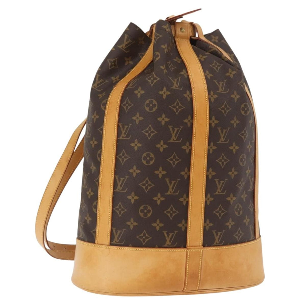 Louis Vuitton Randonnee Backpack Monogram Canvas Brown Canvas Backpack Bag ( )