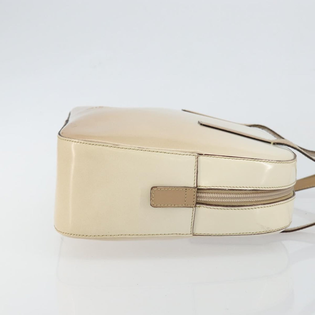 Prada Re-Edition 1995 Handbag Patent Leather Beige Patent_Leather Handbag (Authentic  )