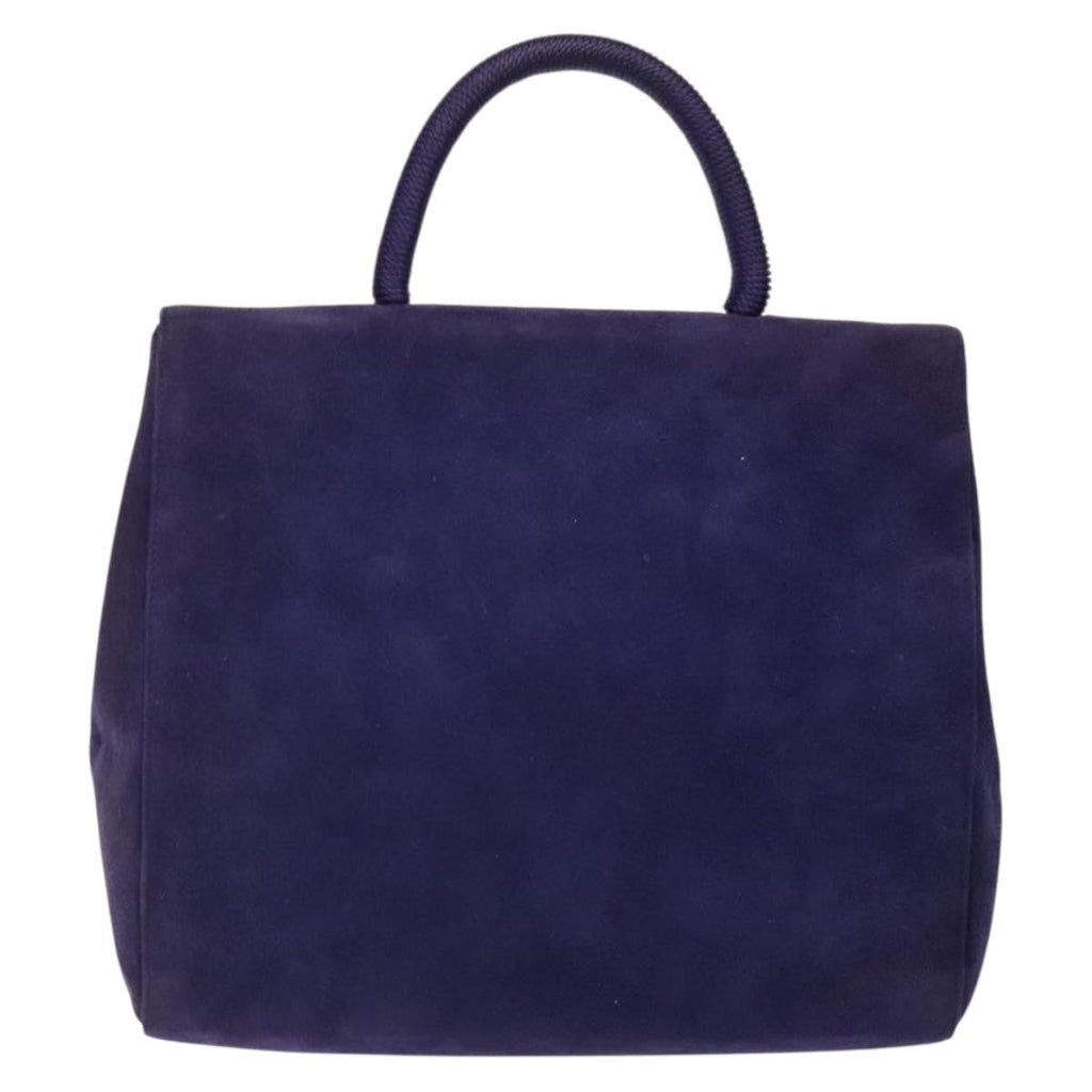 Prada Vintage Handbag Suede Purple Suede Handbag (Authentic  )