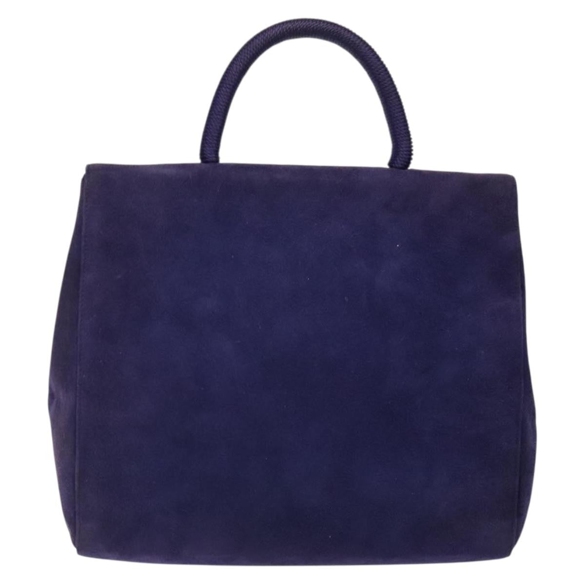 Prada Vintage Handbag Suede Purple Suede Handbag (Authentic  )