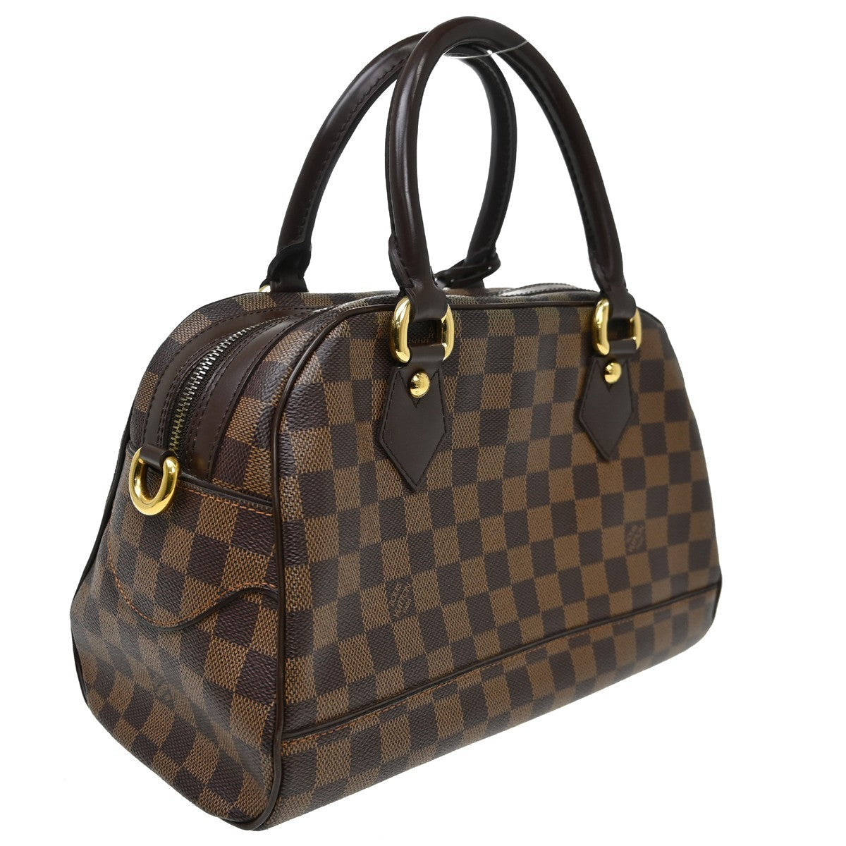 Louis Vuitton Duomo Boston Bag Damier Brown Canvas Handbag ( )