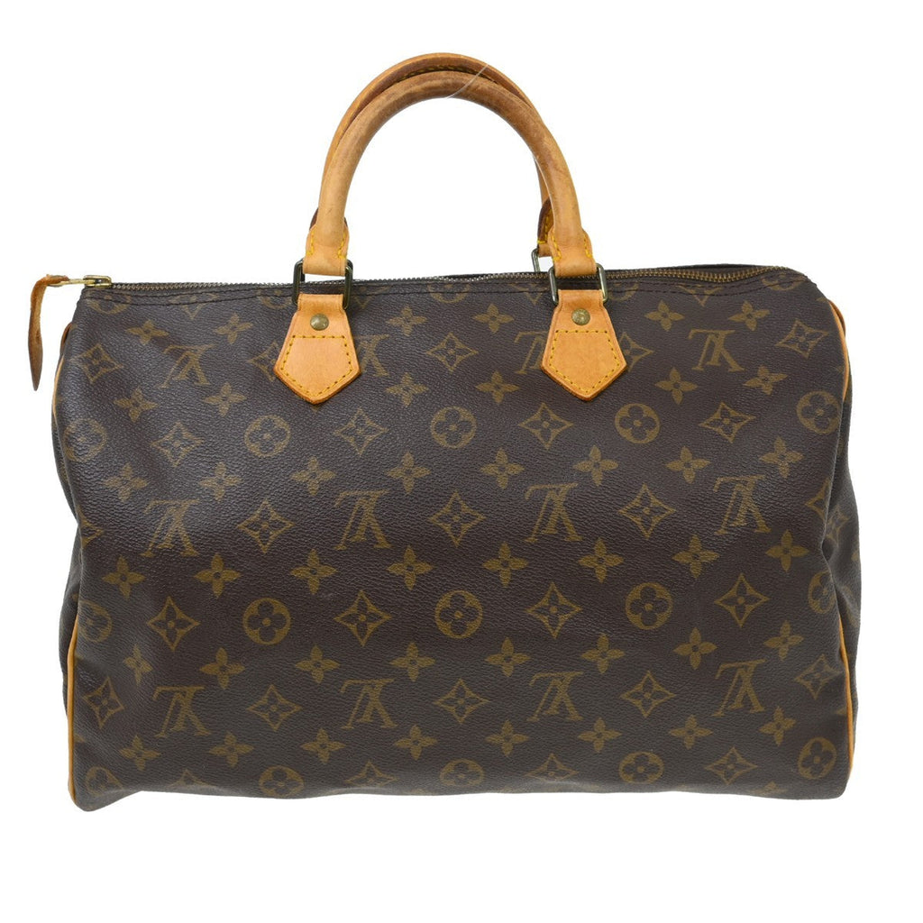 Louis Vuitton Speedy Handbag Monogram Canvas Brown Canvas Handbag ( )