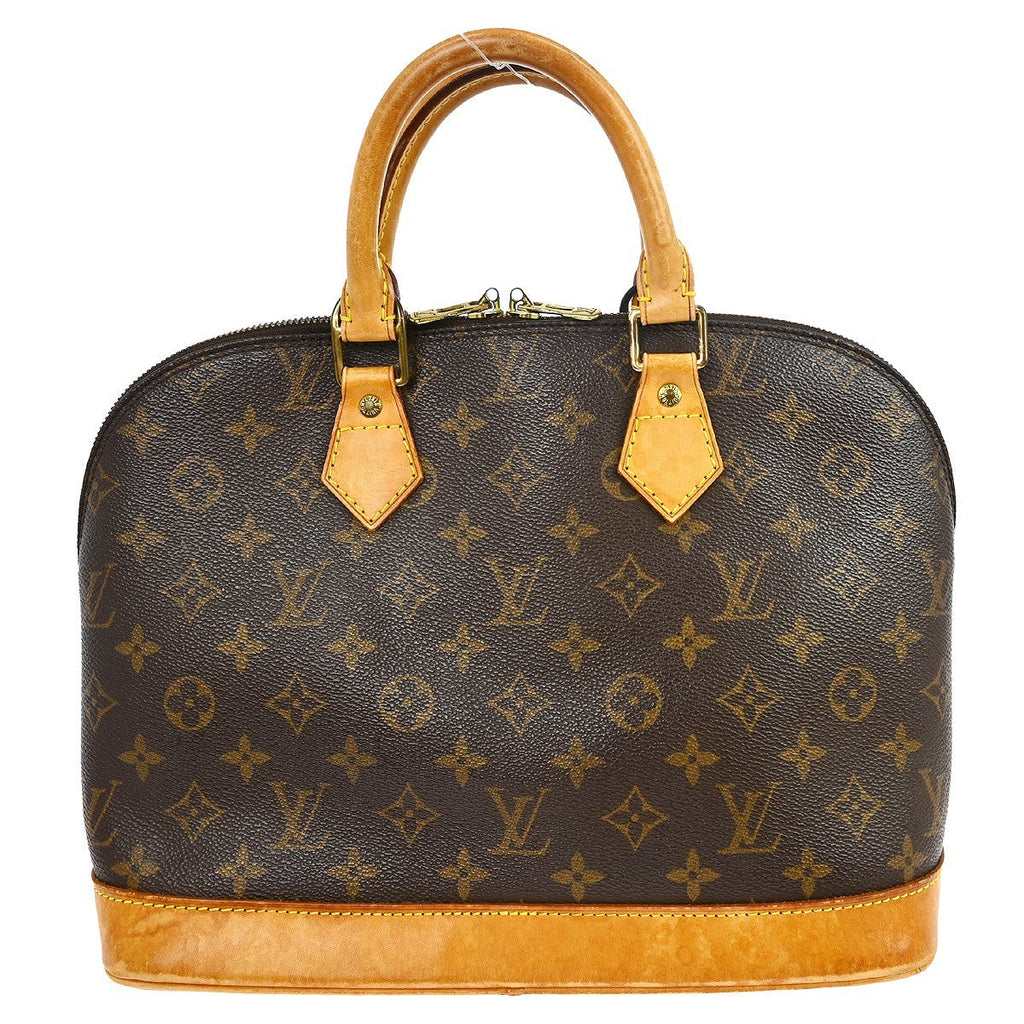 Louis Vuitton Alma Handbag Monogram Canvas Brown Canvas Handbag ( )