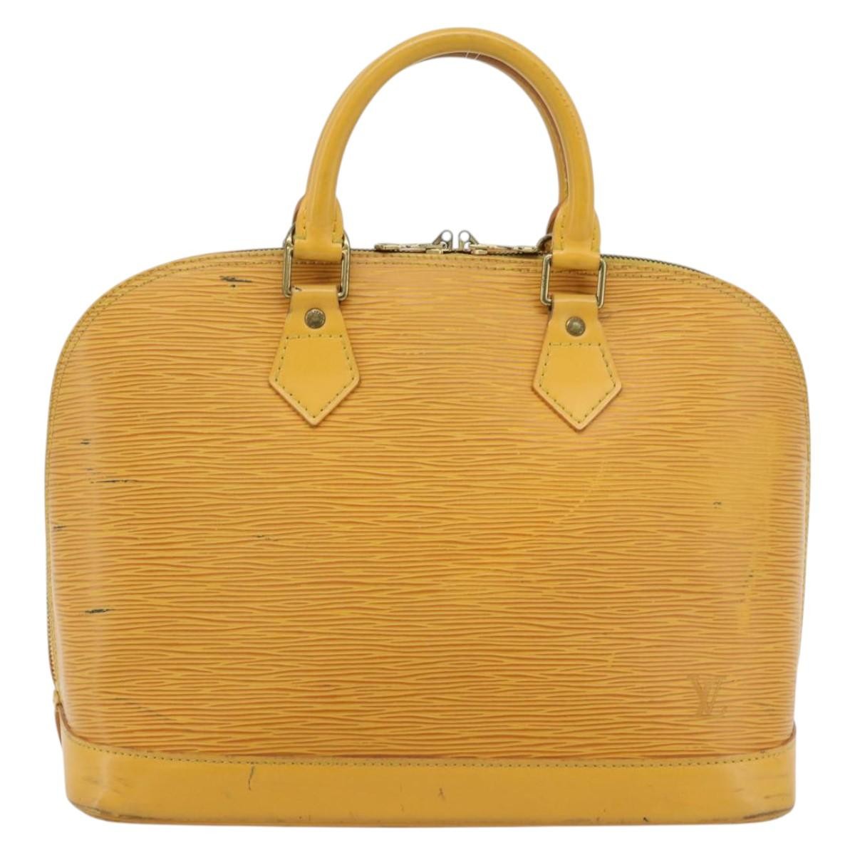 Louis Vuitton Alma Handbag Epi Leather Yellow Leather Handbag ( )