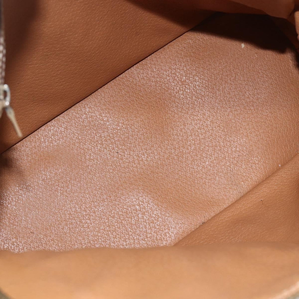 Celine Vintage Macadam Handbag Canvas And Leather Brown Canvas Handbag (Authentic  )