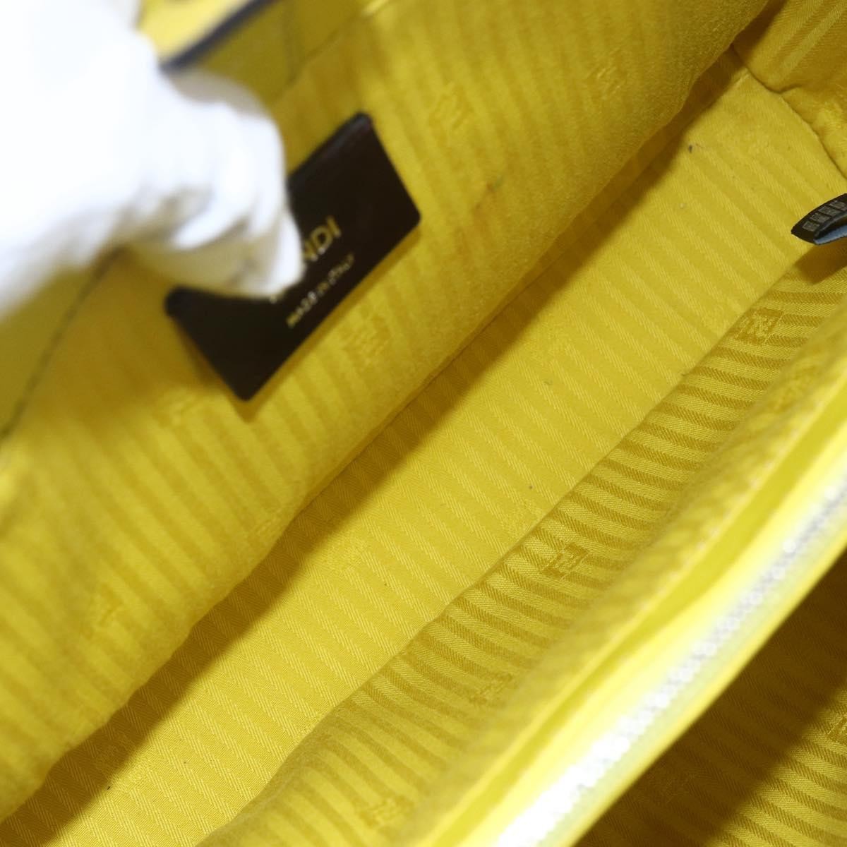 Fendi 2Jours Bag Leather Yellow Leather Handbag (Authentic  )