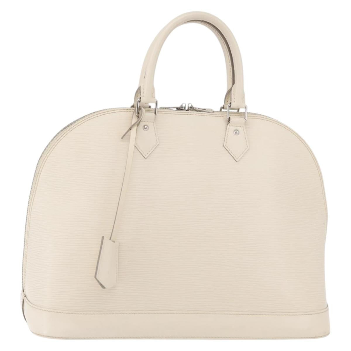 Louis Vuitton Alma Handbag Epi Leather White Leather Handbag ( )