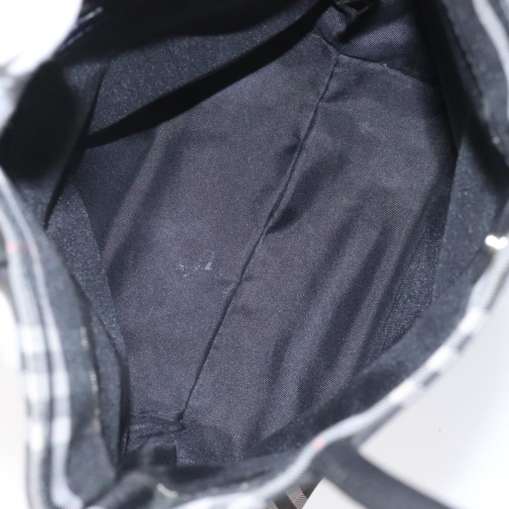 Burberry Nova Check Tote Nylon Black Nylon Handbag (Authentic  )