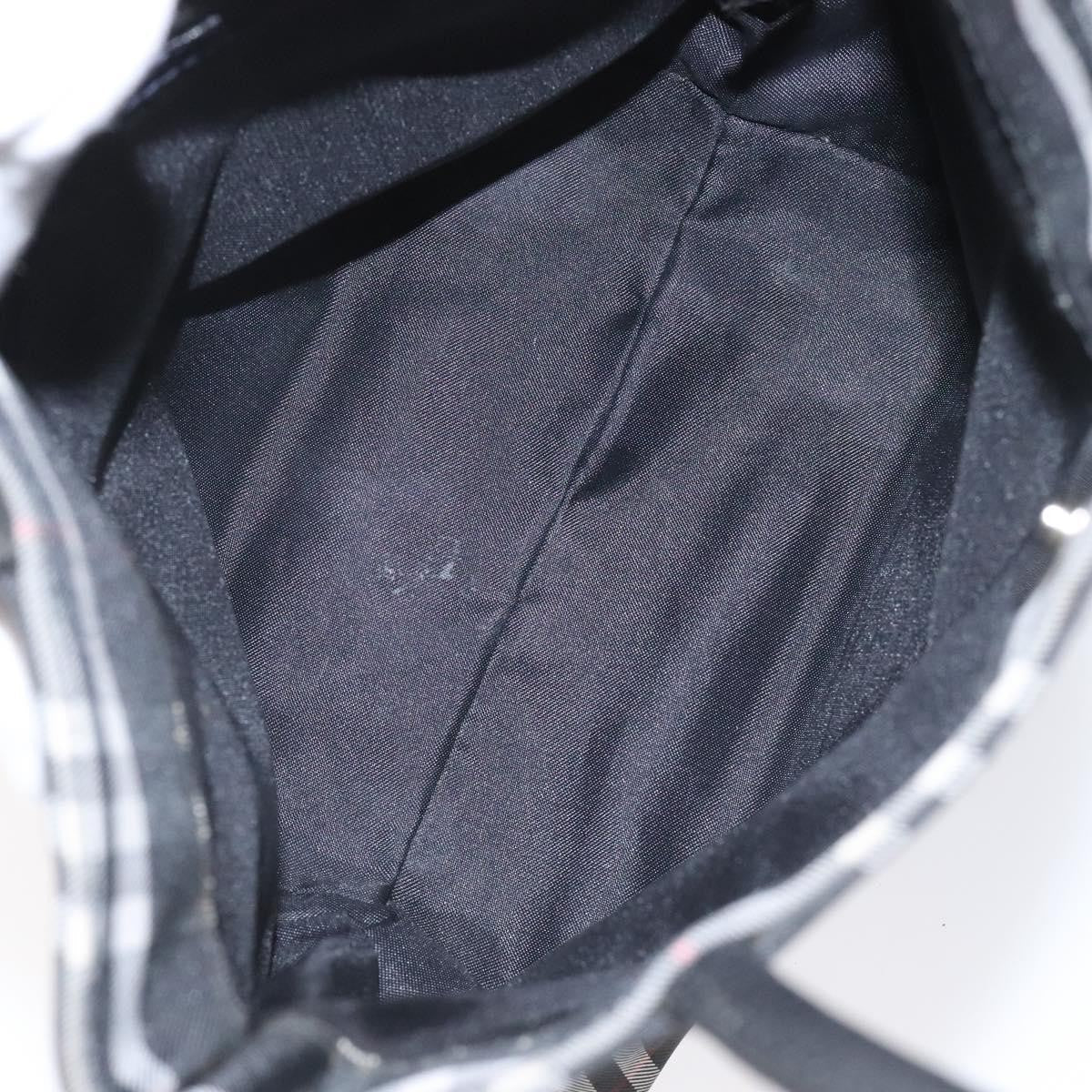 Burberry Nova Check Tote Nylon Black Nylon Handbag (Authentic  )