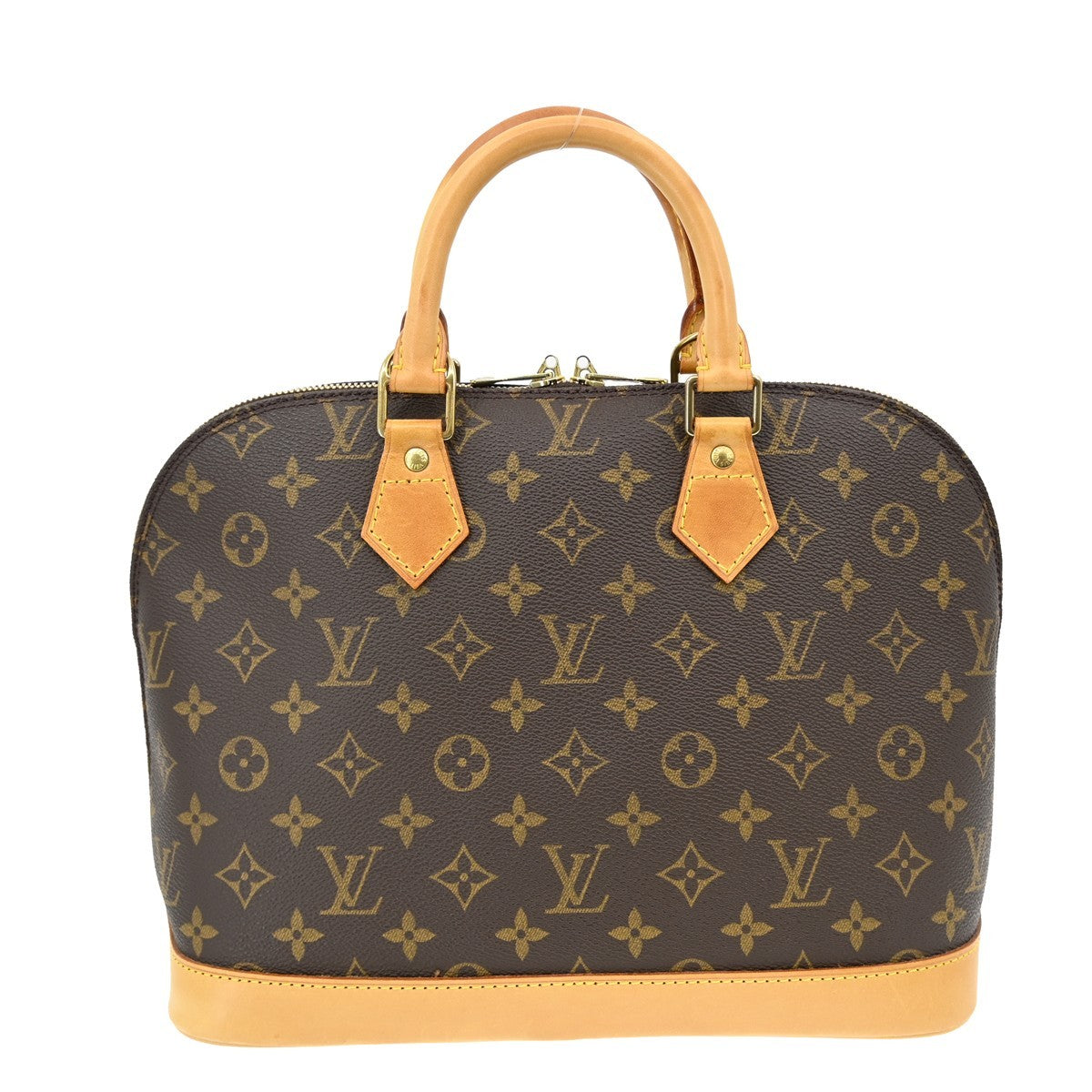 Louis Vuitton Alma Handbag Monogram Canvas Brown Canvas Handbag ( )