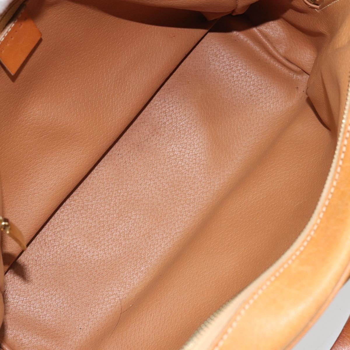 Celine Vintage Macadam Handbag Canvas And Leather Beige Canvas Handbag (Authentic  )