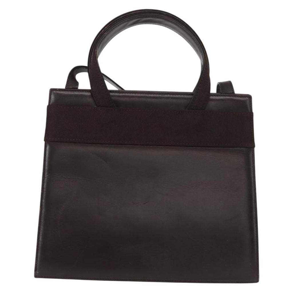 Salvatore Ferragamo Convertible Vara Bow Tote Leather Brown Leather Handbag (Authentic  )