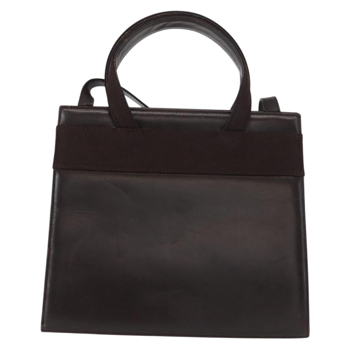Salvatore Ferragamo Convertible Vara Bow Tote Leather Brown Leather Handbag (Authentic  )