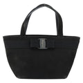 Salvatore Ferragamo Vala Handbag Suede Black Suede Handbag (Authentic  )