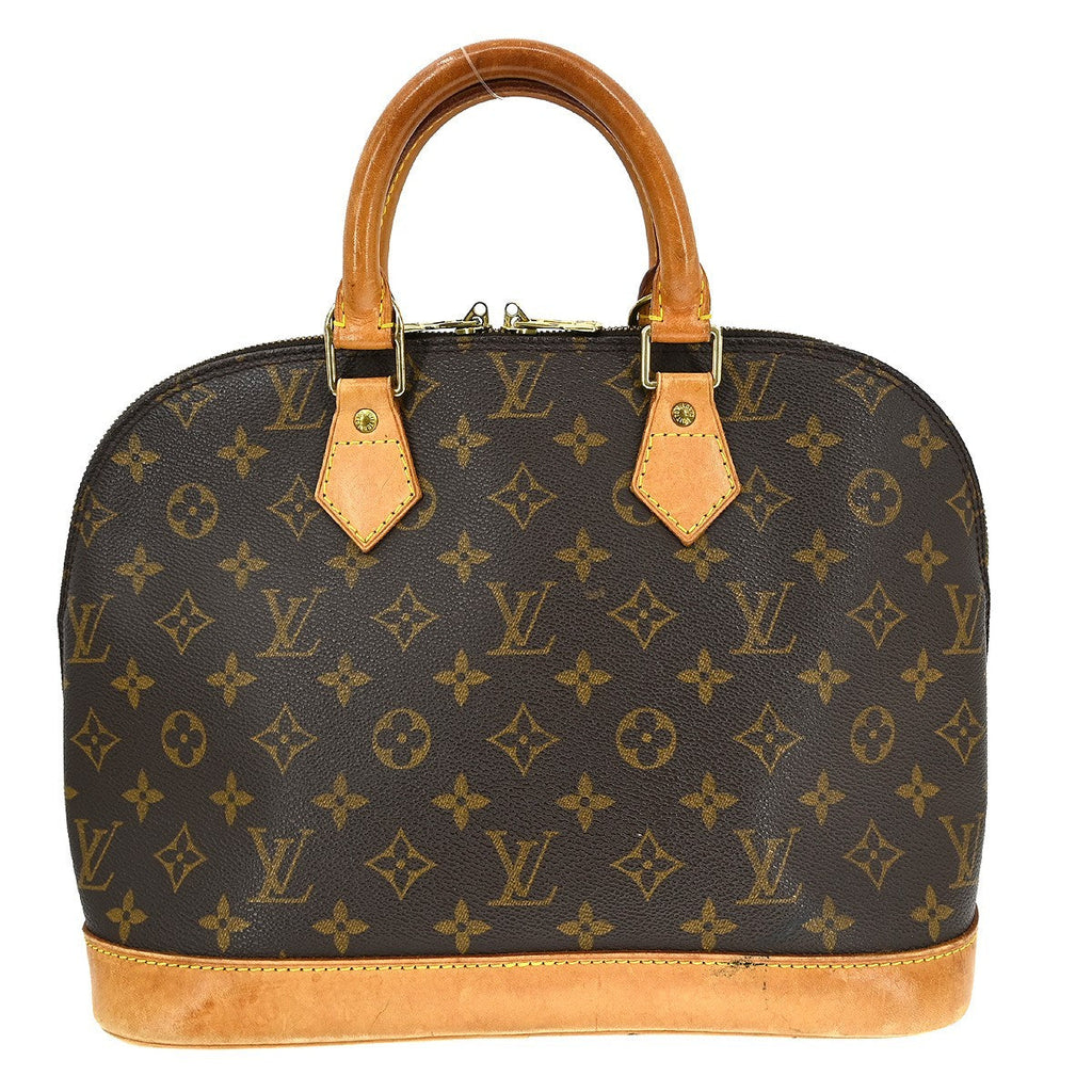 Louis Vuitton Alma Handbag Monogram Canvas Brown Canvas Handbag ( )