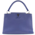 Louis Vuitton Capucines Bag Leather Blue Leather Handbag (Authentic  )