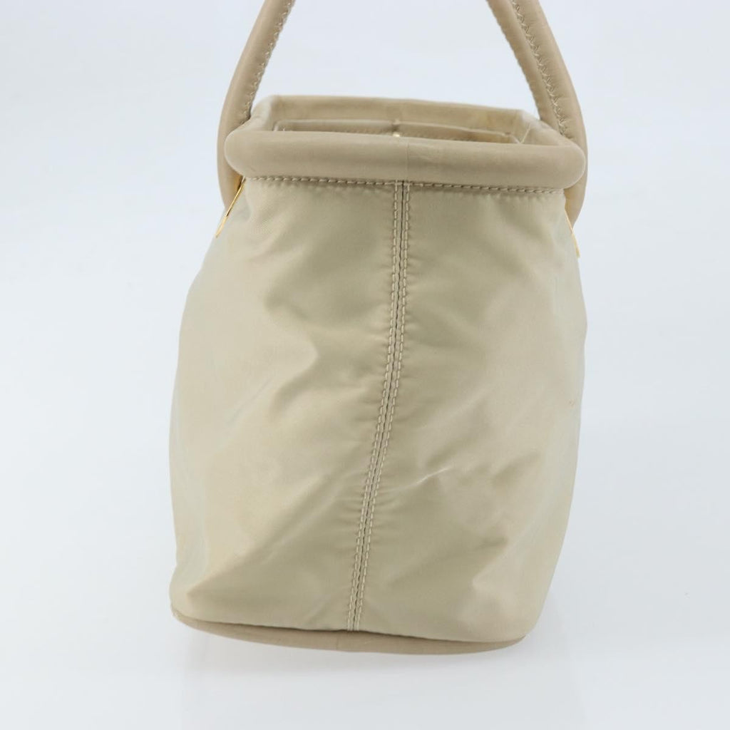 Celine Handbag Nylon Beige Nylon Handbag (Authentic  )