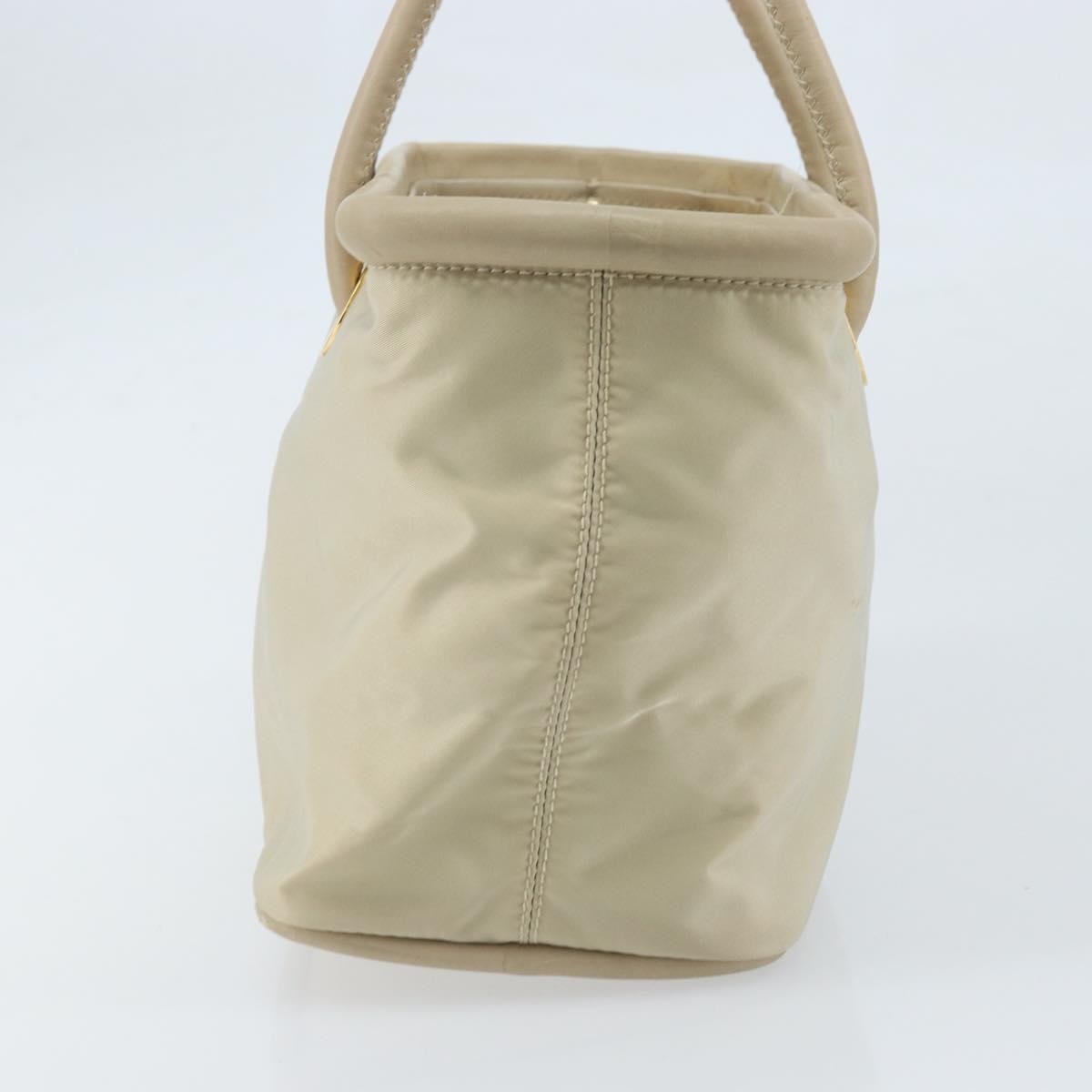 Celine Handbag Nylon Beige Nylon Handbag (Authentic  )