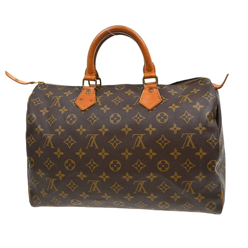Louis Vuitton Speedy Handbag Monogram Canvas Brown Canvas Handbag ( )
