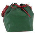 Louis Vuitton Petit Noe Handbag Two Tone Epi Leather Green Leather Bag (Authentic  )