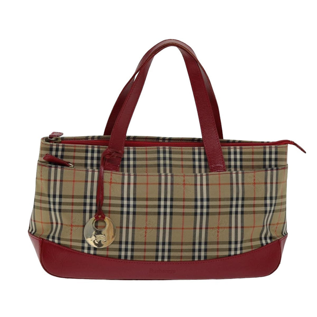 Burberry Nova Check Handbag Nova Check Canvas Beige Canvas Handbag (Authentic  )