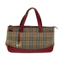 Burberry Nova Check Handbag Nova Check Canvas Beige Canvas Handbag (Authentic  )