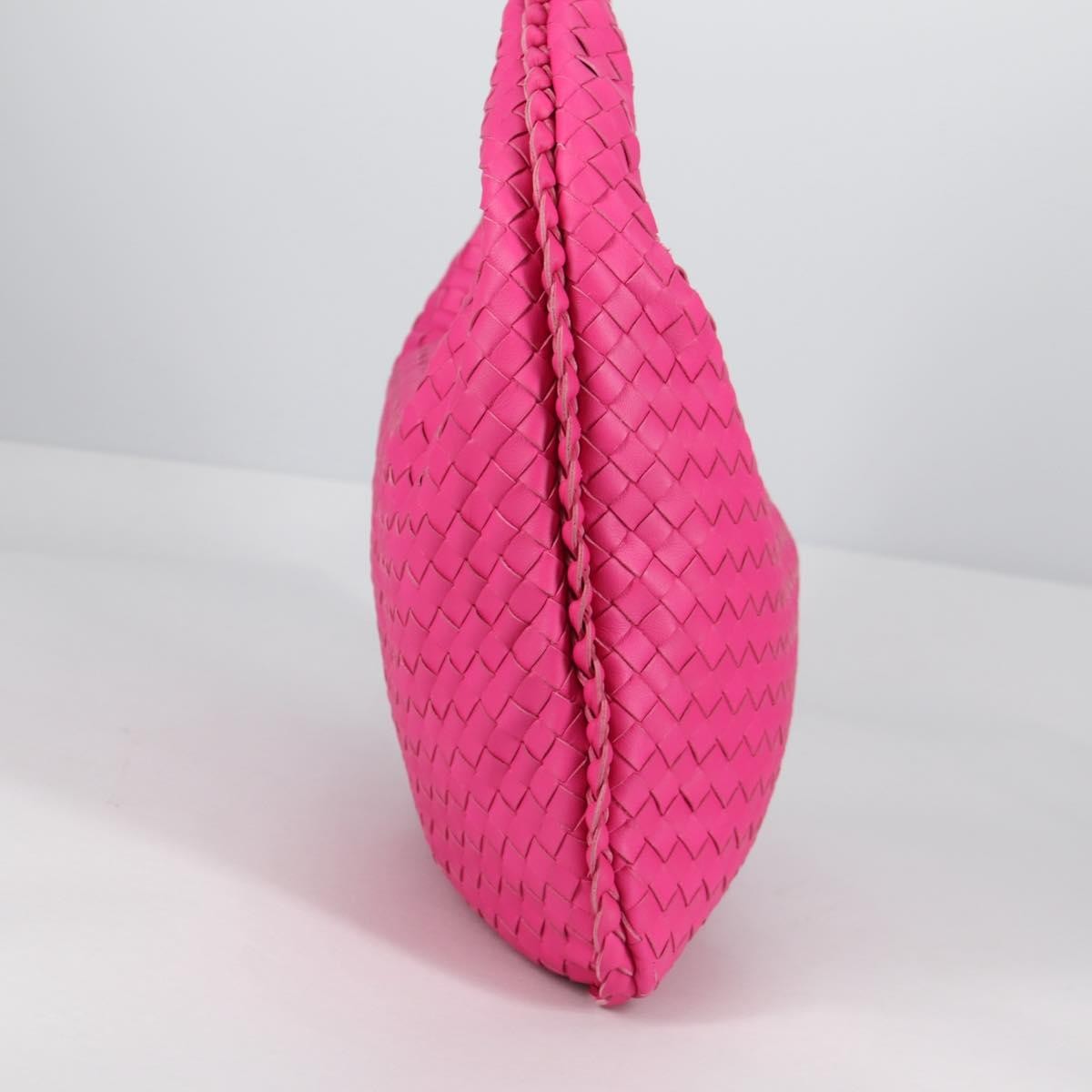 Bottega Veneta Veneta Hobo Intrecciato Nappa Pink Leather Bag (Authentic  )
