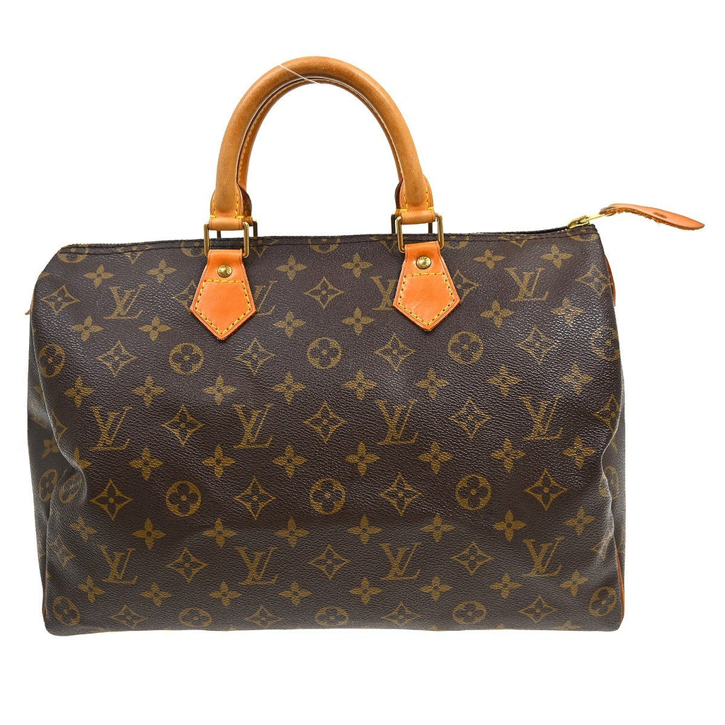 Louis Vuitton Speedy Handbag Monogram Canvas Brown Canvas Handbag ( )