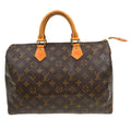 Louis Vuitton Speedy Handbag Monogram Canvas Brown Canvas Handbag ( )