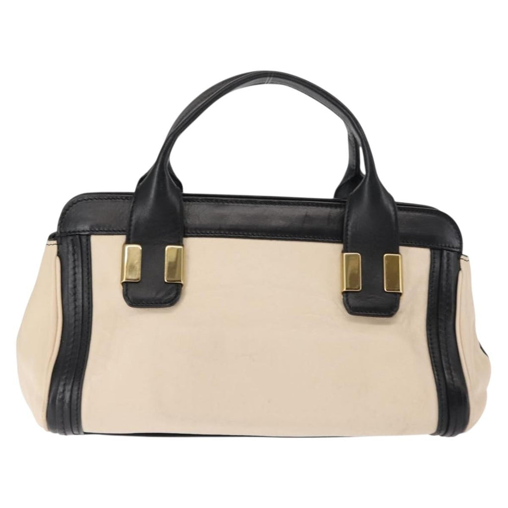 Chloe Alice Satchel Leather White Leather Handbag (Authentic  )