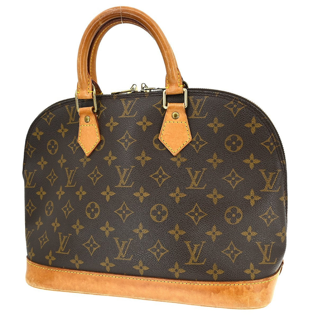 Louis Vuitton Alma Handbag Monogram Canvas Brown Canvas Handbag ( )
