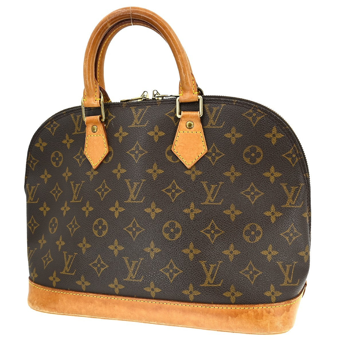 Louis Vuitton Alma Handbag Monogram Canvas Brown Canvas Handbag ( )