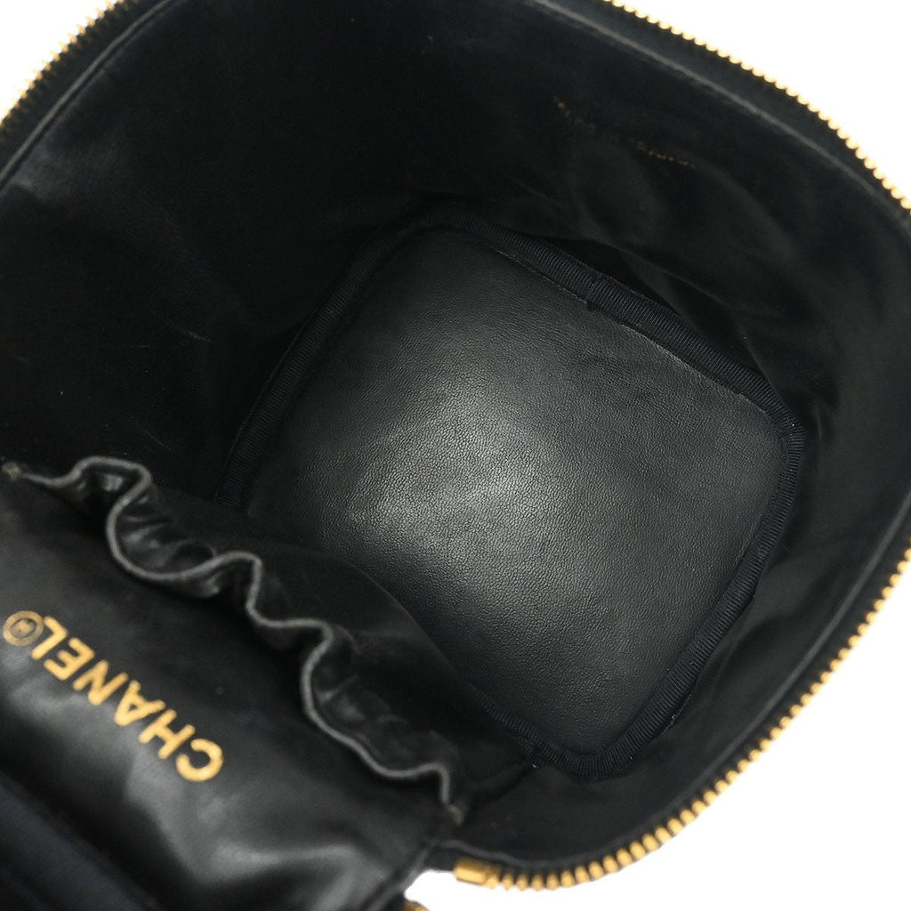 Chanel Vintage Timeless Cosmetic Case Caviar Black Leather Handbag (Authentic  )