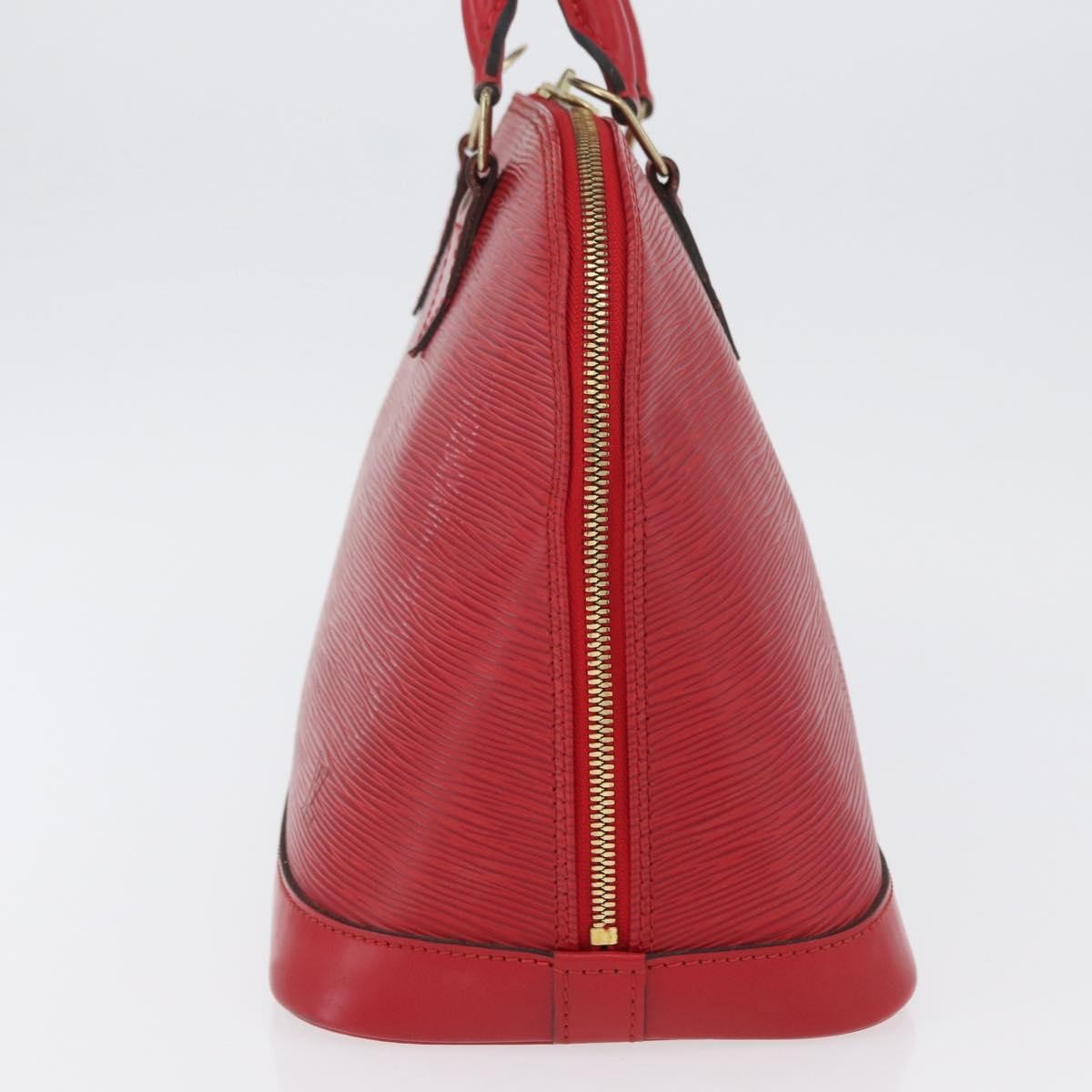 Louis Vuitton Alma Handbag Epi Leather Red Leather Handbag (Authentic  )