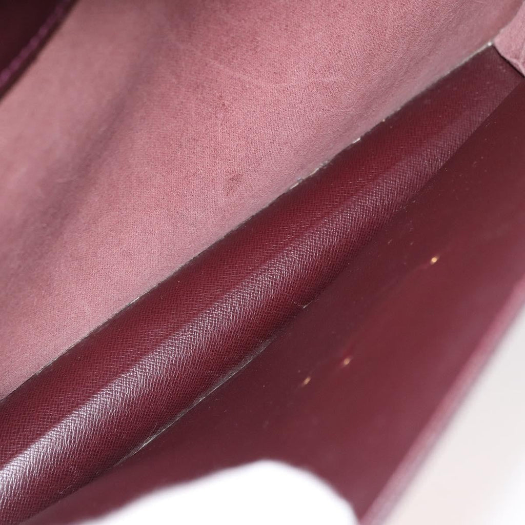 Louis Vuitton Serviette Kourad Briefcase Taiga Leather Burgundy Leather Briefcase Bag ( )