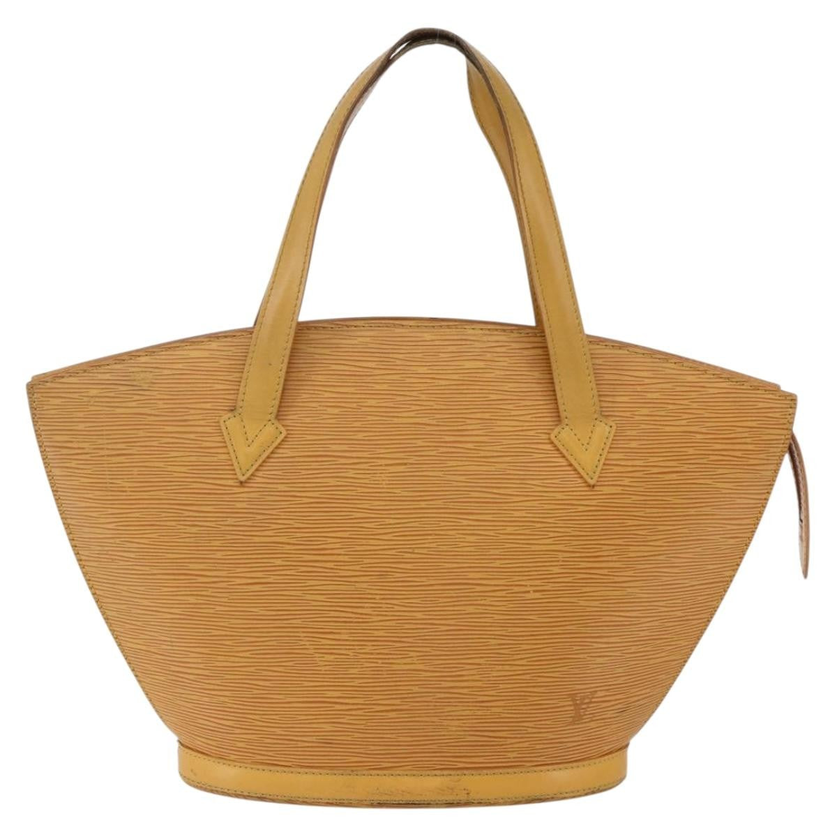 Louis Vuitton Saint Jacques Handbag Epi Leather Yellow Leather Handbag (Authentic  )