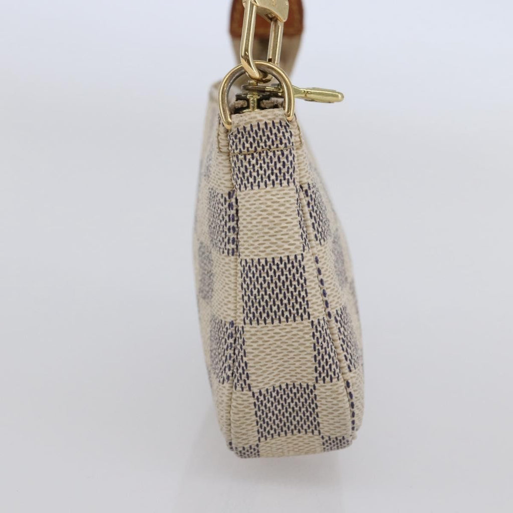 Louis Vuitton Pochette Accessoires Damier White Canvas Bag (Authentic  )