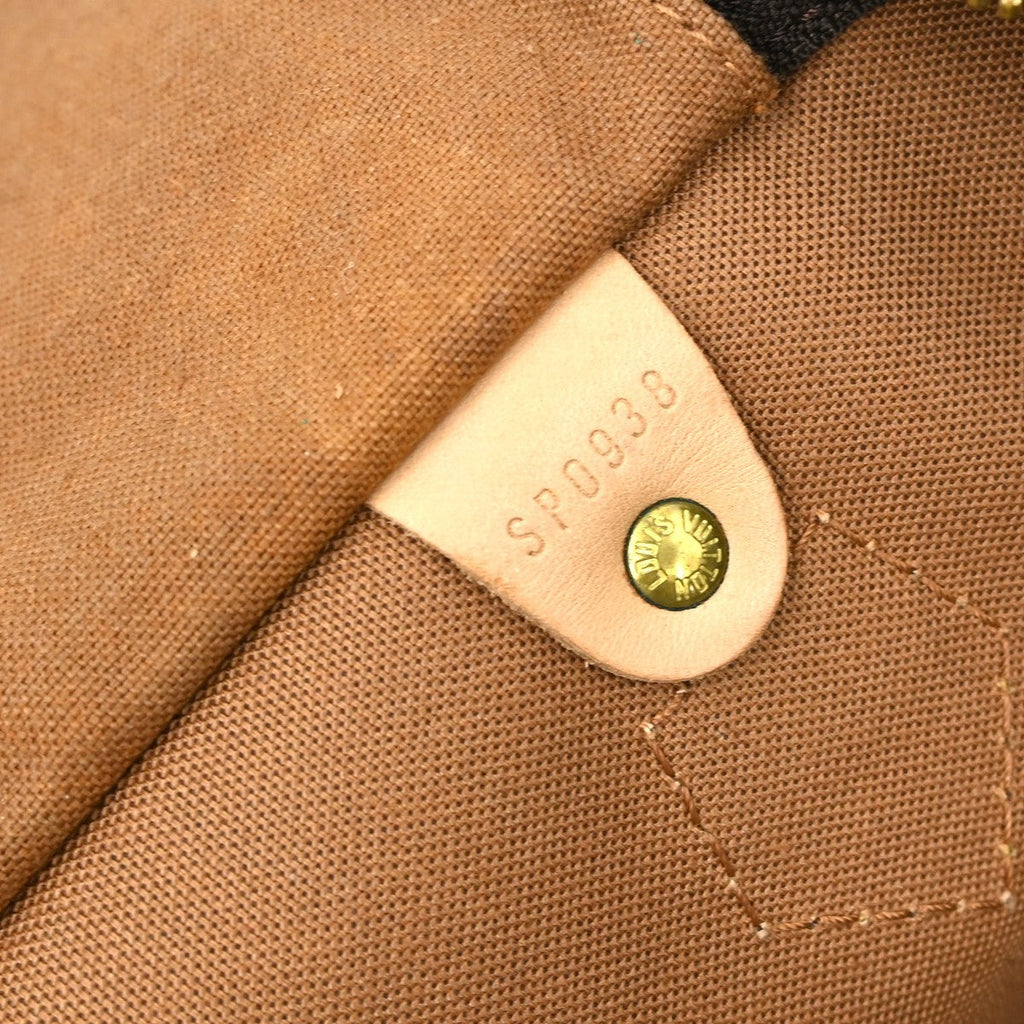 Louis Vuitton Speedy Handbag Monogram Canvas Brown Canvas Handbag ( )