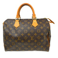 Louis Vuitton Speedy Handbag Monogram Canvas Brown Canvas Handbag ( )