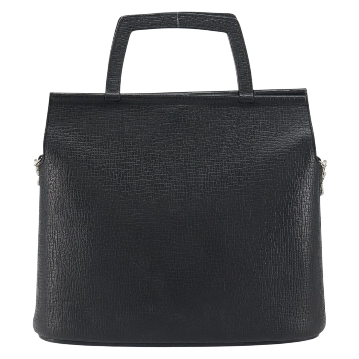 Loewe Vintage Handbag Leather Black Leather Handbag (Authentic  )