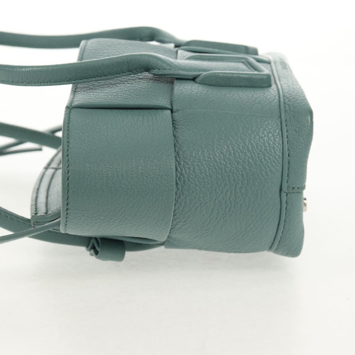 Bottega Veneta Arco Bag Maxi Intrecciato Leather Green Leather Handbag (Authentic  )