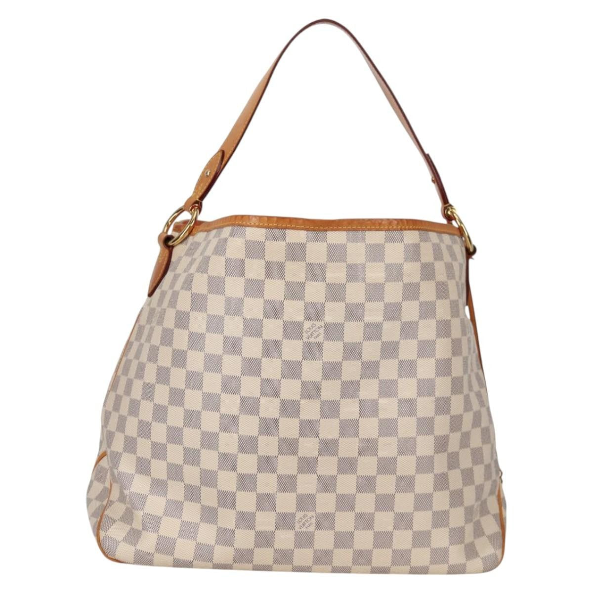 Louis Vuitton Delightful Nm Handbag Damier White Canvas Bag (Authentic  )