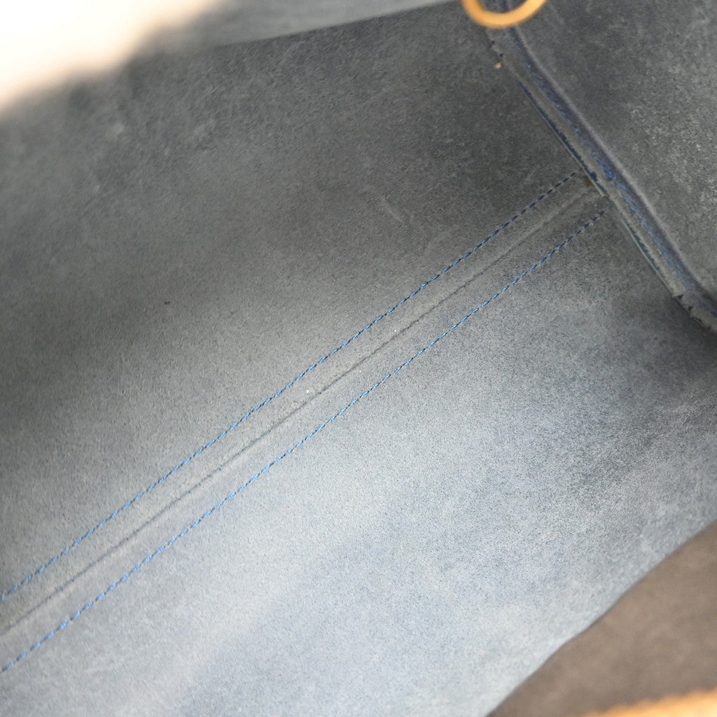 Louis Vuitton Speedy Handbag Epi Leather Blue Leather Handbag ( )