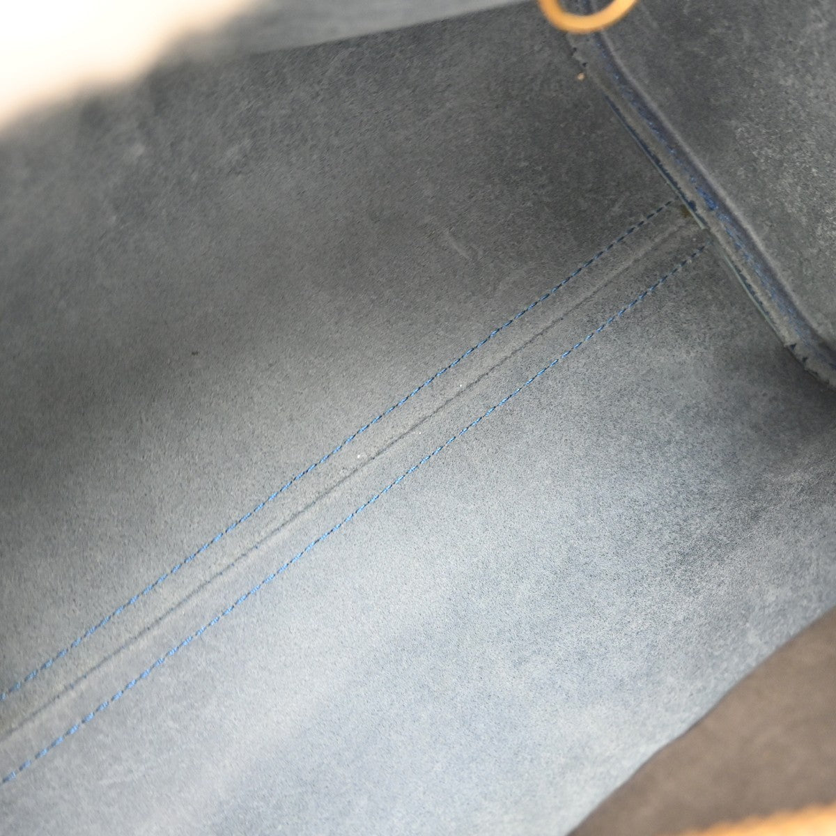 Louis Vuitton Speedy Handbag Epi Leather Blue Leather Handbag ( )