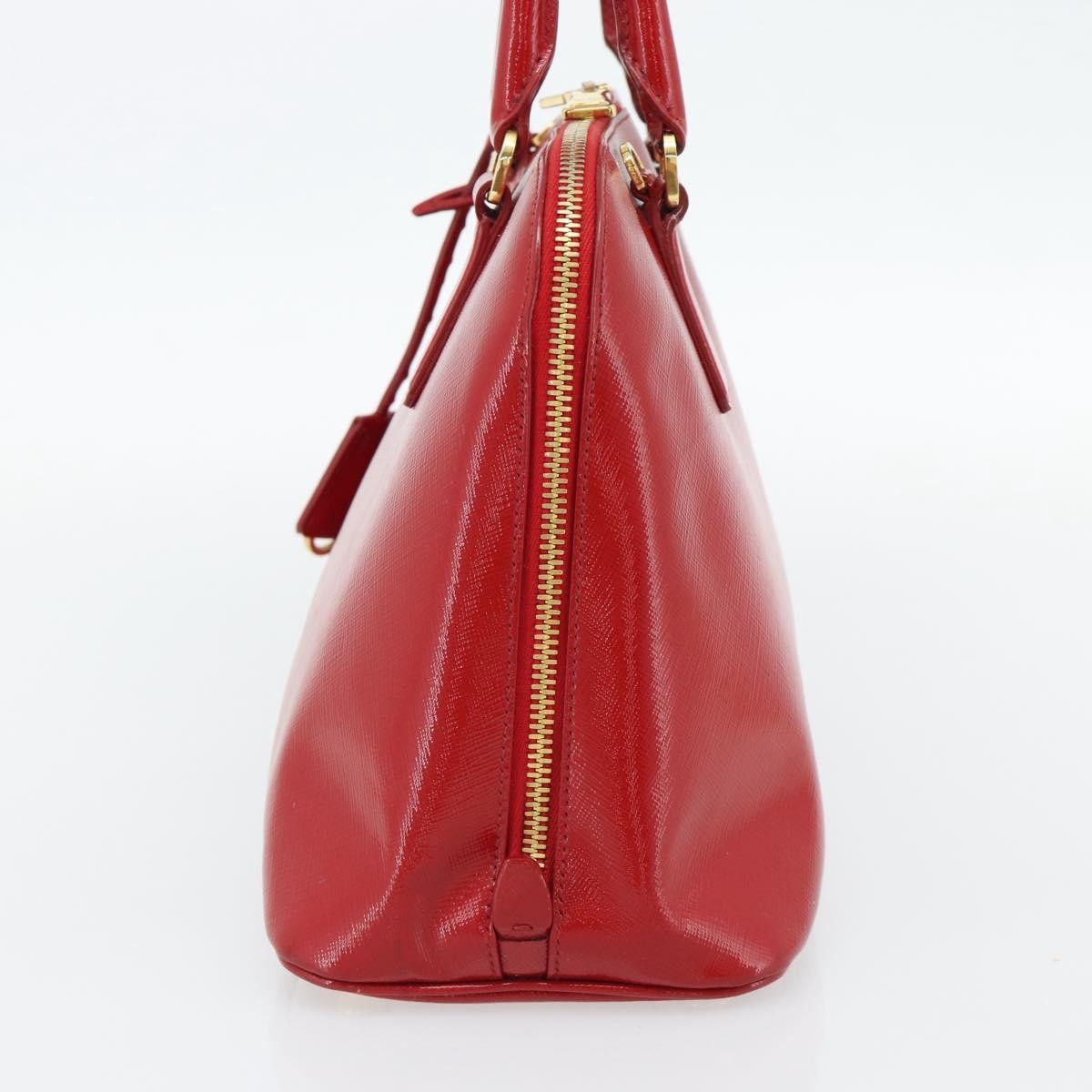 Prada Promenade Bag Vernice Saffiano Leather Red Leather Handbag ( )