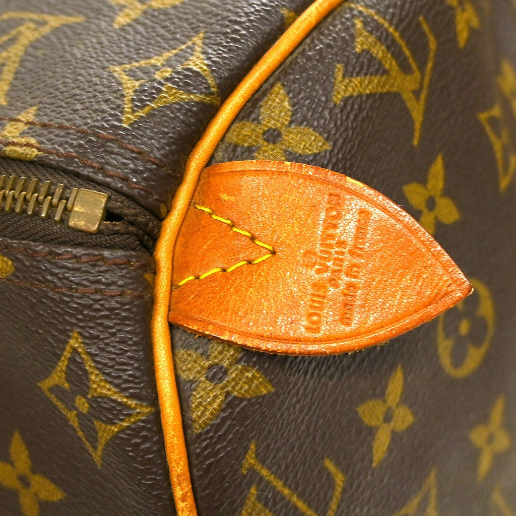 Louis Vuitton Speedy Handbag Monogram Canvas Brown Canvas Handbag ( )