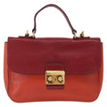 Miu Miu Madras Top Handle Bag Leather Red Leather Handbag (Authentic  )