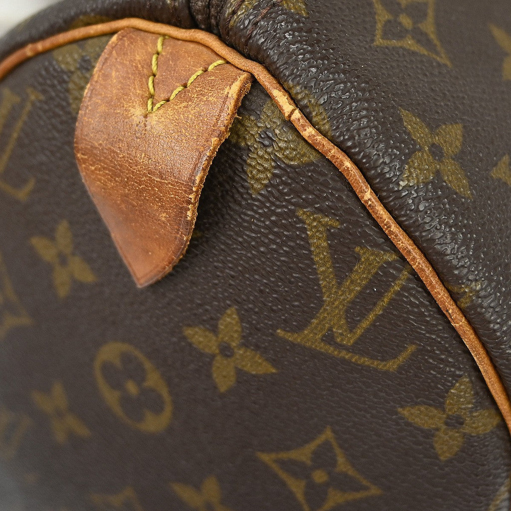 Louis Vuitton Speedy Handbag Monogram Canvas Brown Canvas Handbag ( )