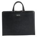 Burberry Vintage Briefcase Leather Black Leather Briefcase Bag (Authentic  )